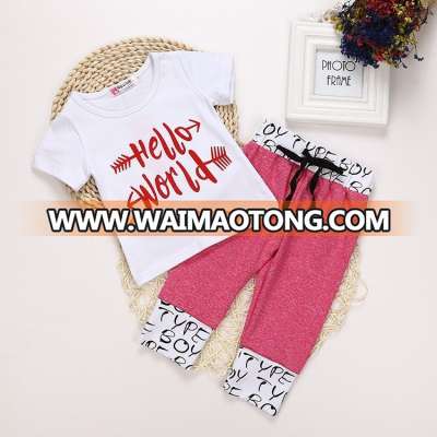 YAYA BABY 2 pieces cotton new born baby clothes girl