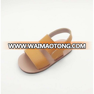 OEM fashion 2018 cow leather sandals for baby boys