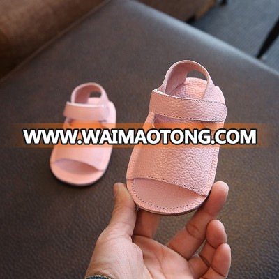 2018 fashion leather girls pink sandals baby shoes